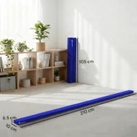 HOMCOM 2.1M 7FT Gymnastics Folding Balance Beam Home Gym Training Exercise Sports - Blue(m-3)