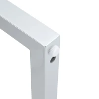 Lot de 2 tabourets de bar style nordique, structure métallique robuste avec pieds argentés, 48x53.3x91.4 cm, Blanc+Argent(m-10)