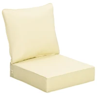 Outsunny Outdoor Seat and Back Cushion Set Patio Deep Seating Chair Replacement Cushion(m-1)