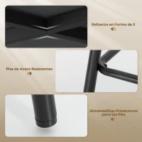 HOMCOM Juego de 2 Taburetes de Bar con Respaldo de Ratán Asiento Tapizado en Borreguito Marco de Acero y Reposapiés Crema(m-7)