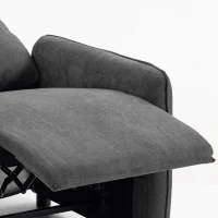 HOMCOM Recliner Armchair, Push Back Recliner Chair with Massage & Heat, Adjustable Armrests, Dual Side Pockets, Dark Grey(m-13)