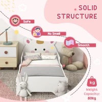 ZONEKIZ Kids Bedroom Furniture Set with Kids Dressing Table with Mirror and Stool, Toddler Bed Frame for 3-6 Years, Unicorn Design(m-5)