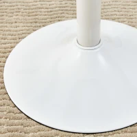Lot de 2 tabourets de bar réglables, dossier ergonomique transparent, assise pivotante 360°, 40,5x39x82-104 cm, Blanc(m-8)