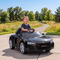 AIYAPLAY Elektryczny samochód dla dzieci 12V z pilotem bateria litowa 2 silniki łagodny start tylne zawieszenie Czarny(m-18)