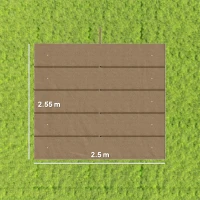 Outsunny Retractable Pergola Cover, 2.55 x 2.5 m Replacement Canopy Fabric for 3 x 3 m Frame, Roof Top Only, Tan(m-3)