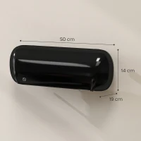 HOMCOM Aquecedor Elétrico de Parede 2000 W com 3 Modos Ecrã LED Termóstato Temporizador e Oscilação Preto(m-3)