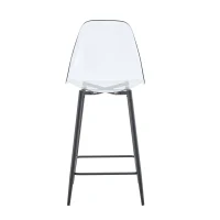 Lot de 4 tabourets de bar transparents, design moderne au look aérien, 51x45x102 cm, Noir(m-2)