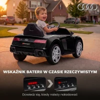 AIYAPLAY Elektryczny samochód dla dzieci 12V z pilotem bateria litowa 2 silniki łagodny start tylne zawieszenie Czarny(m-8)
