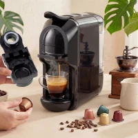 HOMCOM Pod Coffee Machine for Nespresso, Dolce Gusto Capsule & Ground Coffee, Small Semi Automatic Coffee Maker, 19 Bar, 0.6L(m-8)