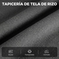 HOMCOM Sillón de Masaje con Calor Reclinación por Empuje 135° Reposapiés Reposabrazos Ajustables y 2 Bolsillos Gris Oscuro(m-8)