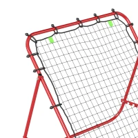 HOMCOM Adjustable Rebounder Net Kickback Target Goal for Teens Adults Training, Red(m-11)