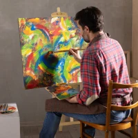 HOMCOM Cavalletto per Pittura Portatile e Pieghevole, Altezza e Inclinazione Regolabili, Colore Legno(m-10)