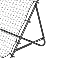 HOMCOM Adjustable Rebounder Net Kickback Target Goal for Teens Adults Training, Black(m-12)