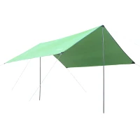 Outsunny Tenda da Sole Portatile 3x3 m, Tendalino Parasole Impermeabile per Campeggio, e Spiaggia, Verde(m-11)
