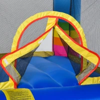 Outsunny Castello Gonfiabile per Bambini con Trampolino e Piscina, Pompa Elettrica Inclusa 280x170x155cm, Multicolore(m-9)