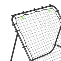 HOMCOM Adjustable Rebounder Net Kickback Target Goal for Teens Adults Training, Black(m-11)