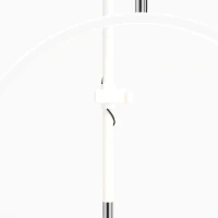 HOMCOM Half Moon Lash Light, 350° Rotatable Head, 7 Colours, Dimmable Beauty Floor Lamp, White(m-12)