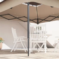 Outsunny Pop up Gazebo Cover, 2-Tier Gazebo Roof Replacement for 3.25m x 3.25m Frame, 30+ UV Protection, Beige(m-10)
