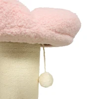 PawHut Cat Tree, Flower Cat Scratching Post with Thick Sisal Post, Dangling & Spring Balls, Bed, Kitty Activity Centre(m-12)