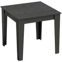HOMCOM Dining Table for 4, 80L x 80W x 75Hcm, Modern Square Kitchen Table with Wood Effect Tabletop, Black Wood Effect(m-1)