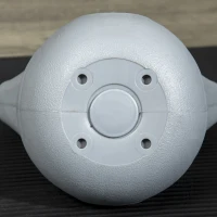 SPORTNOW Kettlebell 6 kg Peso Russo com Revestimento de PU e Enchimento de Areia para Treino 20x13x22 cm Roxo e Cinza(m-9)
