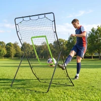 HOMCOM Rebounder pliabil pentru fotbal și baseball cu zonă de precizie, din PE și metal, 123x90x174 cm, negru(m-8)