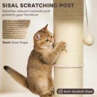 PawHut Cat Tree, Flower Cat Scratching Post with Thick Sisal Post, Dangling & Spring Balls, Bed, Kitty Activity Centre(m-7)