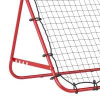 HOMCOM Adjustable Rebounder Net Kickback Target Goal for Teens Adults Training, Red(m-9)