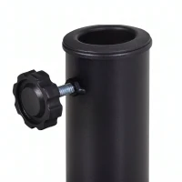 Bază Outsunny pentru Umbrelă Semicirculară de Ø3.8 și Ø4.8 mm din Rășină cu Manivelă, 50x31x32 cm, Negru(m-8)