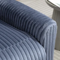 HOMCOM Poltrona Relax Reclinável Manual Estofada em Veludo com Apoio para Pés 73x86x100 cm Azul Escuro(m-9)