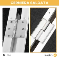 HOMCOM Rampa Pieghevole per Sedia a Rotelle in Alluminio con Rivestimento Antiscivolo e Bordi, 122x73.5 cm, Nero(m-6)