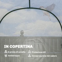 Outsunny Serra da Giardino con Scaffali a 2 Livelli e Porta Avvolgibile, in Acciaio e PE, 123x187x189 cm, Bianco(m-5)