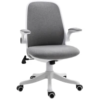 Vinsetto Fotoliu de birou Silla de Escritorio Basculante Altura Ajustable Reposabrazos Elevable 62,5x60x94-104 cm Gris(m-1)