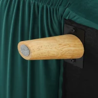 HOMCOM 3-in-1 slaapfauteuil, uitklapbare fauteuil met bedfunctie, verstelbare click-clack-rugleuning, poten van rubberhout, donkergroen(m-10)