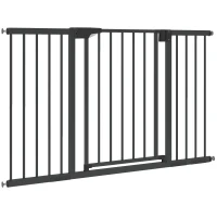 PawHut Barreira de Segurança para Cães e Bebés 76 a 130 cm com Extensão Fixação por Pressão sem Perfuração Branco(m-7)