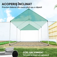 Outsunny Seră de Grădină Tip Tunel 2x3x2 m cu Uși și Ferestre Rulabile, Seră pentru Grădină cu Acoperiș Înclinat, Structură din Oțel și Acoperire din Polietilenă, pentru Grădină, Verdețuri, Flori, Fructe, Anti-UV, Alb(m-7)