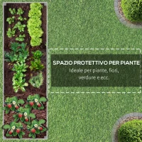 Outsunny Fioriera Rettangolare in Legno di Abete con Ruote e Freno, 96x30.6x30 cm, Grigio(m-6)