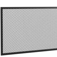 HOMCOM Haardscherm, opvouwbaar metalen vonkenscherm voor woonkamer en slaapkamer, 141 x 50 cm, zwart(m-12)