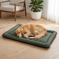 PawHut Waterproof Dog Bed, Foldable Pet Bed with Anti-Slip Bottom, Machine Washable for Large Dogs and Cats, 130 x 85 x 7 cm(m-9)