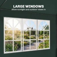 Outsunny 6x3 m Party Tent Gazebo Marquee Outdoor Patio Canopy Shelter with Windows and Side Panels, Green(m-5)