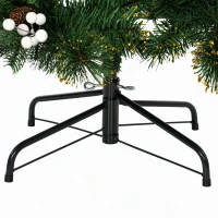 HOMCOM 6ft Artificial Christmas Tree, Fir Hinged Xmas Tree with 716 Branch Tips, Foldable Metal Stand, Easy Assembly, Green(m-13)