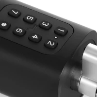 HOMCOM Cerradura Inteligente 5 en 1 con Huella App Tuya Bluetooth Código Tarjeta NFC/RF Llave Códigos Temporales Negro(m-6)