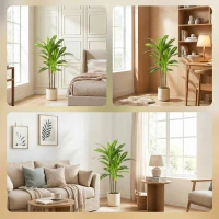 HOMCOM 90cm Lifelike Fake Tree, Artificial Dracaena Tree with Bendable Trunks, Green(m-7)