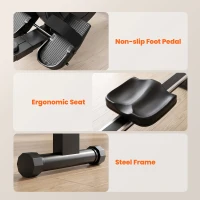 SPORTNOW Rameur Musculation d'Appartement Pliable 16 Niveaux, App, Écran LCD, Support de Tablette, 180x50x75cm, Noir(m-9)