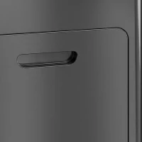 HOMCOM Poubelle Rectangulaire à Pédale, Poubelle Cuisine 56L, 3 Compartiments, Fermeture Douce, Acier Inox, 45,7x35,8x76cm Noir(m-13)