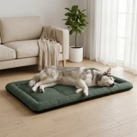 PawHut Waterproof Dog Bed, Foldable Pet Bed with Anti-Slip Bottom, Machine Washable for Large Dogs and Cats, 130 x 85 x 7 cm(m-14)