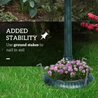 Outsunny 81cm Tall Bird Bath with 2 Decorative Birds, Vintage Style Birdbath with Flower Planter Base, Bird Bath Bowl for Garden, Green(m-7)