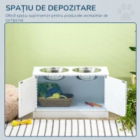 Pawhut Boluri inaltate Caini – Cu Dulap Depozitare 44L & Suport Stabil(m-5)