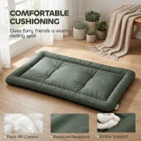PawHut Waterproof Dog Bed, Foldable Pet Bed with Anti-Slip Bottom, Machine Washable for Large Dogs and Cats, 130 x 85 x 7 cm(m-7)