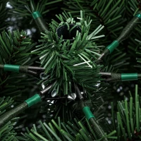 HOMCOM 6ft Artificial Christmas Tree, Fir Hinged Xmas Tree with 716 Branch Tips, Foldable Metal Stand, Easy Assembly, Green(m-12)